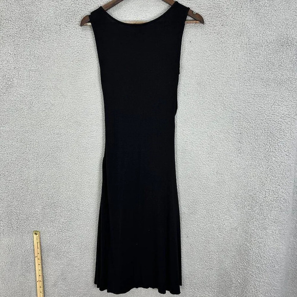 Gilli Dress womens XS black midi sleeveless gathered ruched drop waist flowy‎ - Picture 9 of 9
